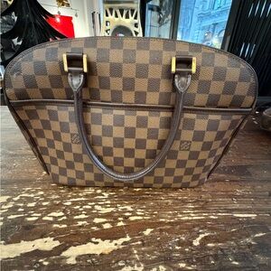 Louis Vuitton Sarria Horizontal Damier Ebene Top Handle Bag | Rare Early 2000s